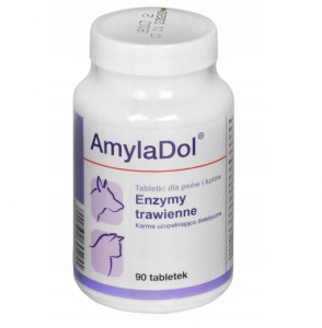 AMYLADOL Supplementary dietary food for dogs and cats - digestive enzymes 90 tabl.