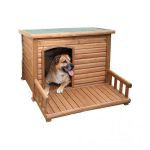 Dog kennel with terrace, 113 x 127 x 83 cm, wooden