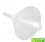 White plastic funnel fi 10 cm