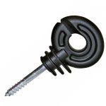 Cable and wire insulator black with a self-drilling screw, 25 pcs