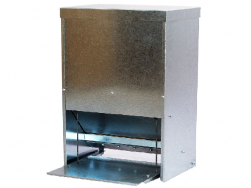 Automatic closing feeder - galvanized 15 liters