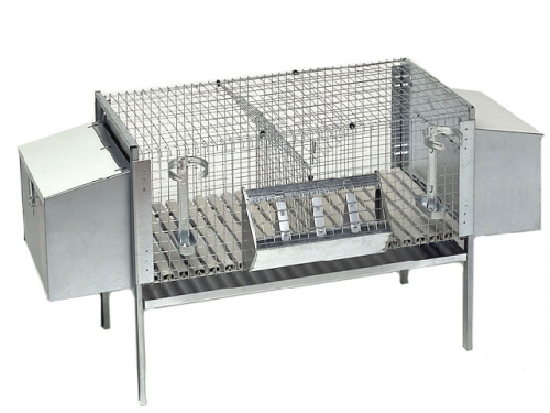 Rabbit cage, two boxes with equipment