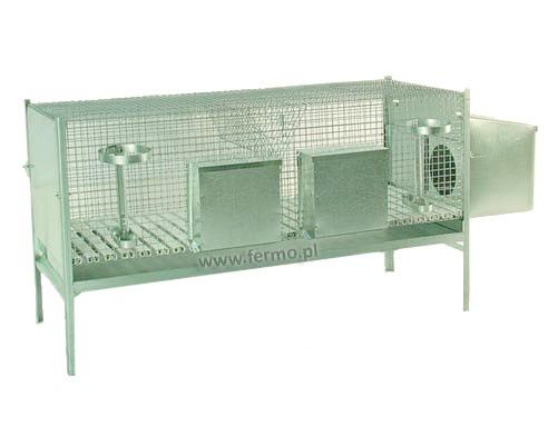Cage for rabbits MAXI two boxes with equipment and a nest box