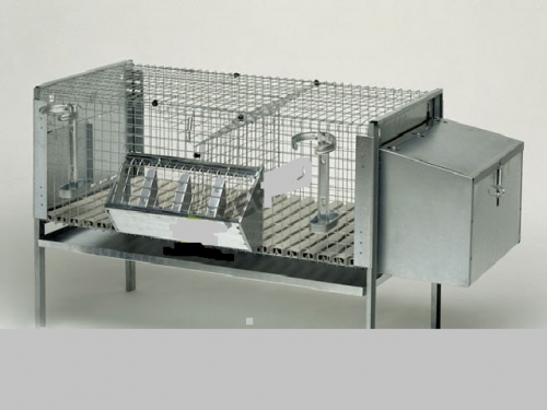 Breeding cage for rabbits, two boxes - STD model with one nest box