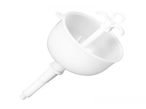 Funnel with strainer and hook