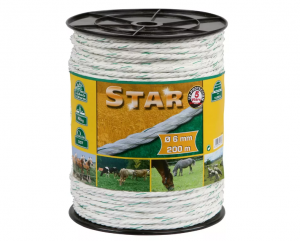 STAR rope 200m, 6mm, white-green