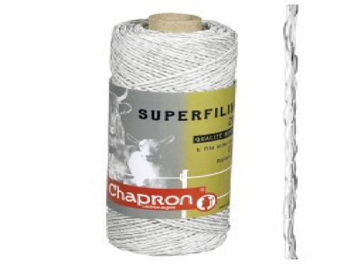 White Superfilinox braid for electric shepherds - length 200m