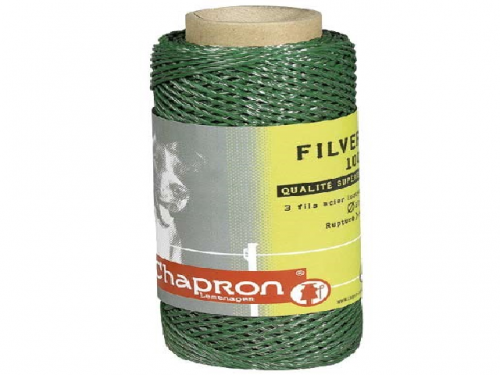 Green Filinox braid for electric shepherds - length 100m