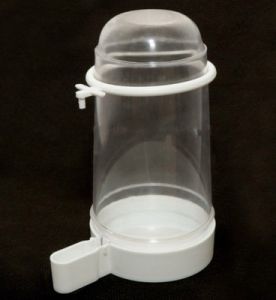 Container for water and feed for canaries and parrots 350ml white