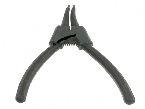 Pliers with a curved head for bird rings  F1746