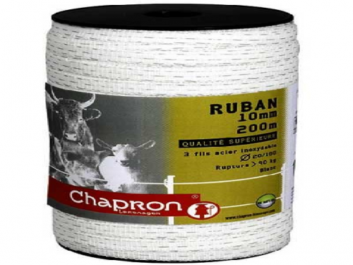 Electric shepherd\'s white tape Ruban 20mm/200m