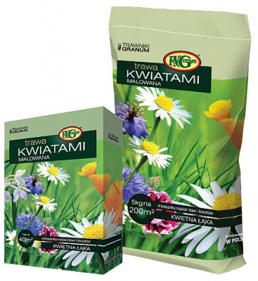 The grass is painted with flowers 1kg