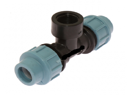 T-piece T-connector of the 20 mm PE hose to the bell watering system - 3/4 inch GW