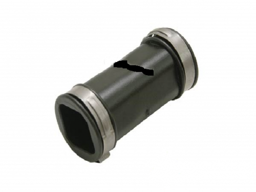 Straight rubber coupler with bands, PVC pipe 22 x 22 mm