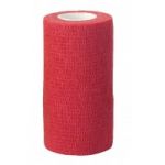 Samonośny bandaż EquiLastic - czerwony 7,5cm, 12szt