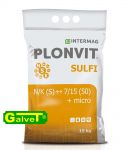 PLONVIT SULFI zawiera łatwo przyswajalną przez rośliny siarkę oraz azot, potas i mikroelementy 15kg