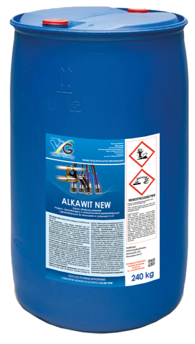Alkawit New 240kg - płynny alkaliczny środek do czyszczenia i dezynfekcji urządzeń