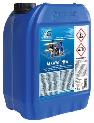 Alkawit New 5kg - płynny alkaliczny środek do czyszczenia i dezynfekcji urządzeń