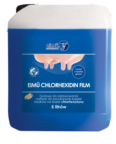 Eimü Chlorhexidin Film Dip (płyn do poudojowej kąpieli strzyków) 5l