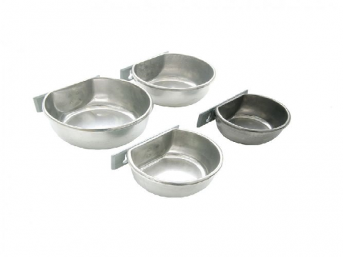 Stainless steel feeder for rabbits and ornamental birds - capacity 0.4 kg