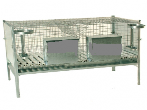 Klatka hodowlana dla królików dwa boxy - model STD bez kotników