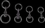 Swivel with wheel, thick, 4mm (10 pcs.)