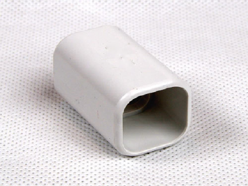 Straight connection of PVC square tube 22 x 22 mm with glue