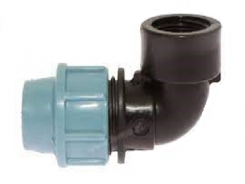 Angled connector PE hose elbow fi 20 mm for watering systems, output