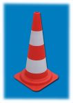 Cone 500mm, made of PVC, fluorescent