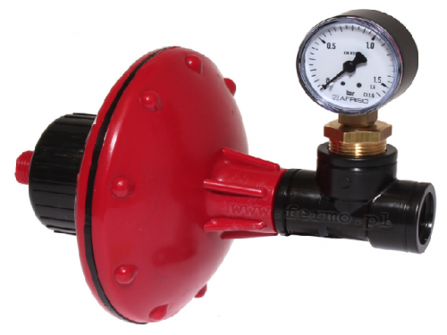 Pressure regulator with indicator from 0.2 to 1 Bar with threads 1/2 and 3/4 inch