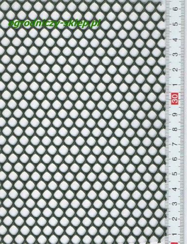 Plastic fence mesh, 7mm mesh, width 120cm, green, black, 25rm