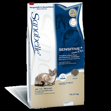 Sanabelle Sensitive L for sensitive and picky cats with lamb 4x2kg