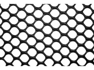 Fence net, plastic, mesh 30mm, width 130cm, black, 25mb
