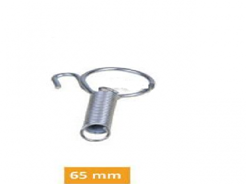 Spring with catches for closing animal cage doors - 65 mm